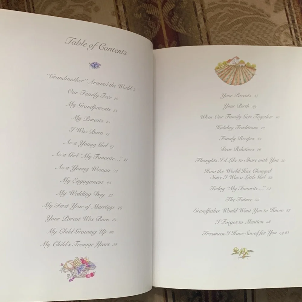 Vintage new grandparent memory book for your newborn heirloom
